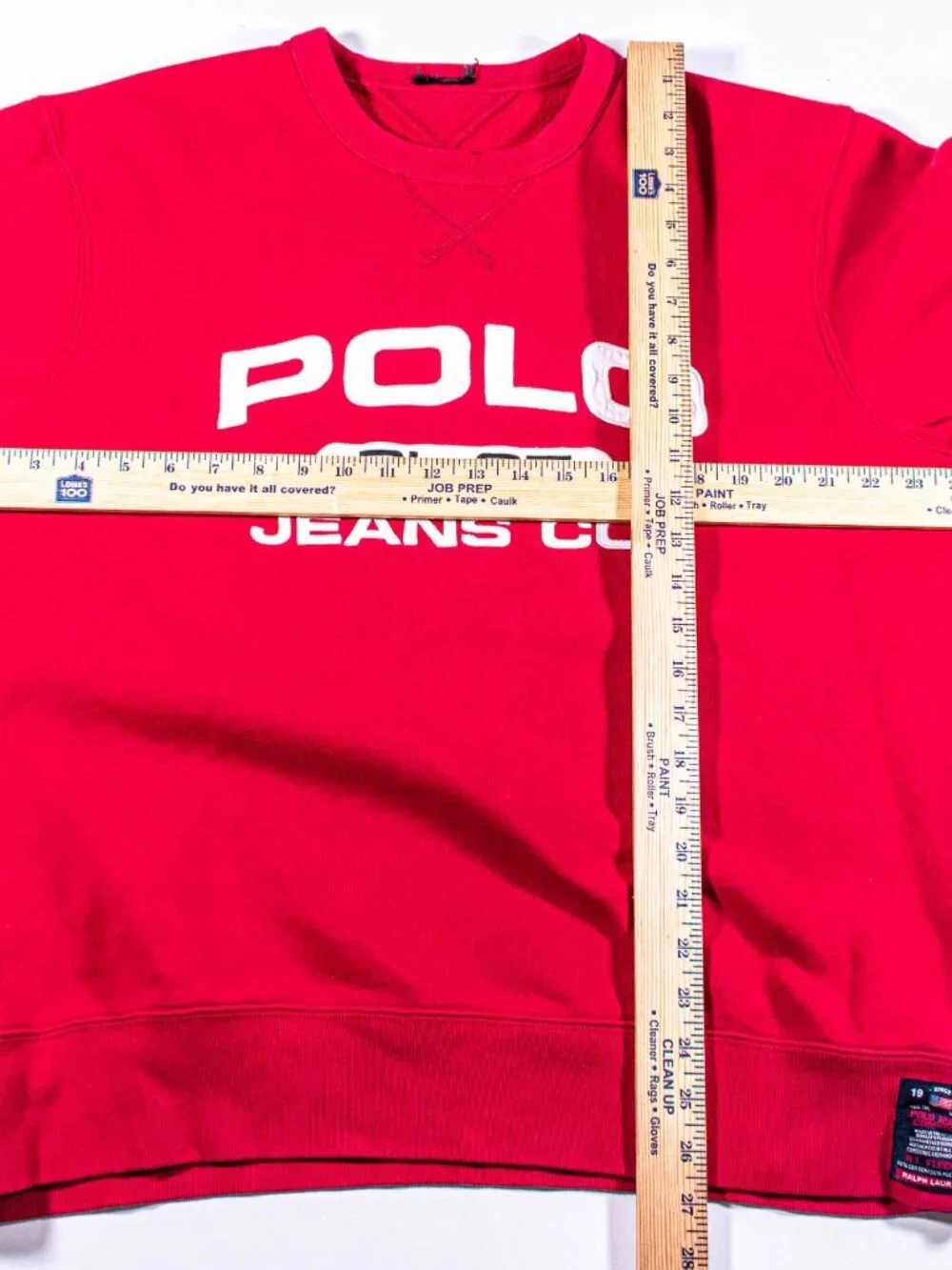 Vintage 90s Polo Jeans Co Ralph Lauren RL67 Sweatshirt Mens XL Y2K Pullover Red